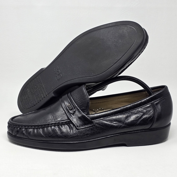 SAS Men's Size 10.5M Handsewn Black Genuine Leather Loafer USA Crafted Pre-owned - Picture 1 of 12